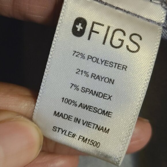 FIGS | Men's Gray Leon V-Neck One Double Pocket Scrubs Top (Size XS) - Picture 5 of 10